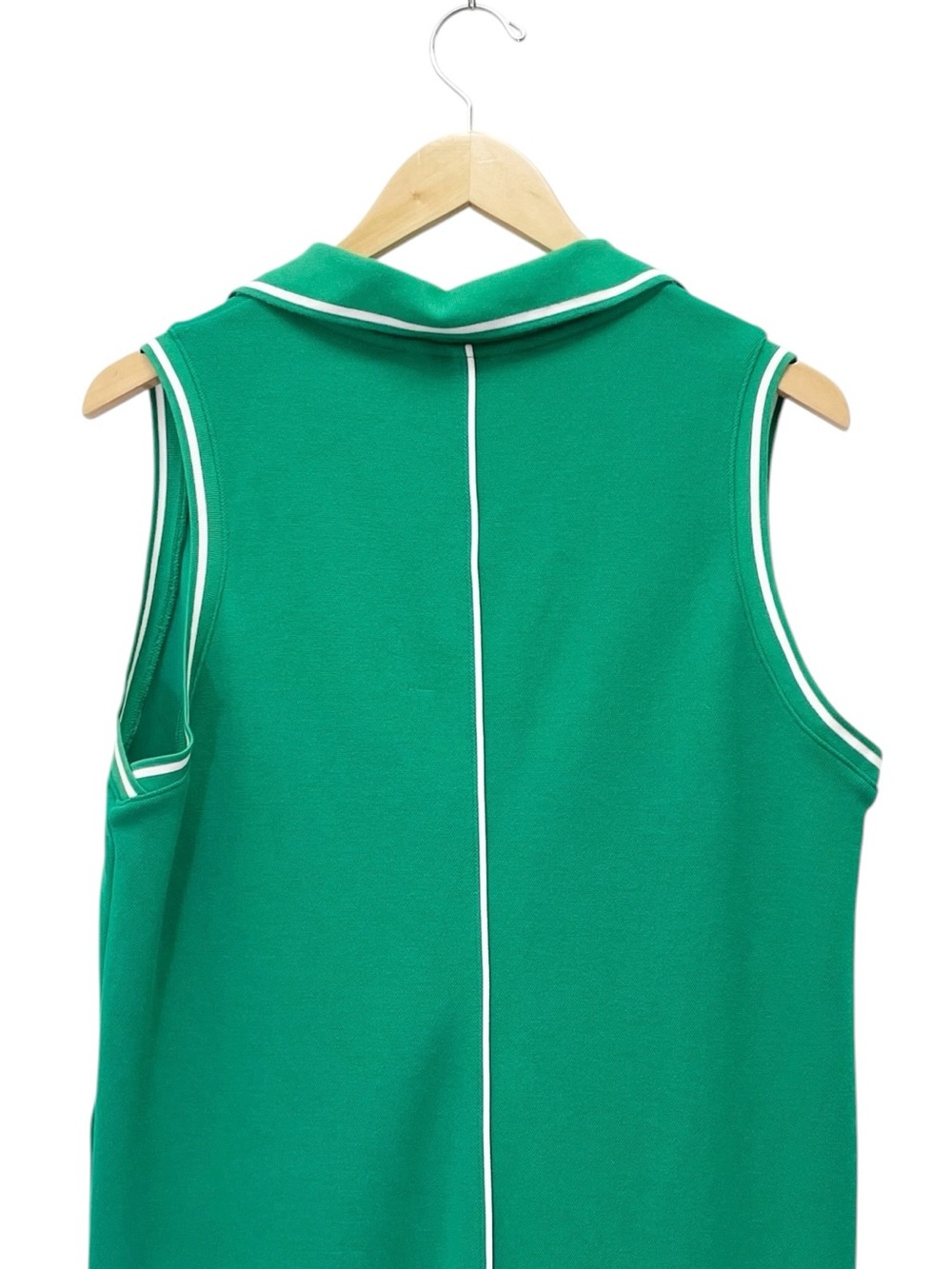 SPANX AirPique Polo Tank Dress L Field Green Sleeveless Athletic Mini Pockets - Picture 6 of 11